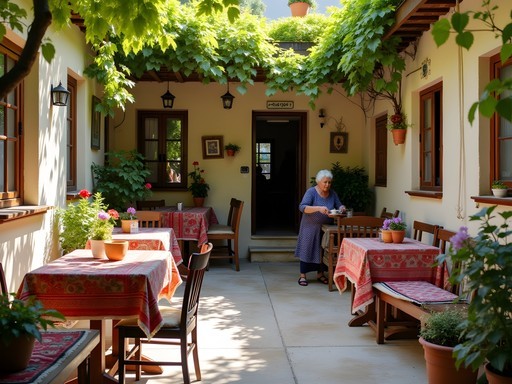 Charming traditional Turkish pension in a local Antalya neighborhood with courtyard garden and authentic details