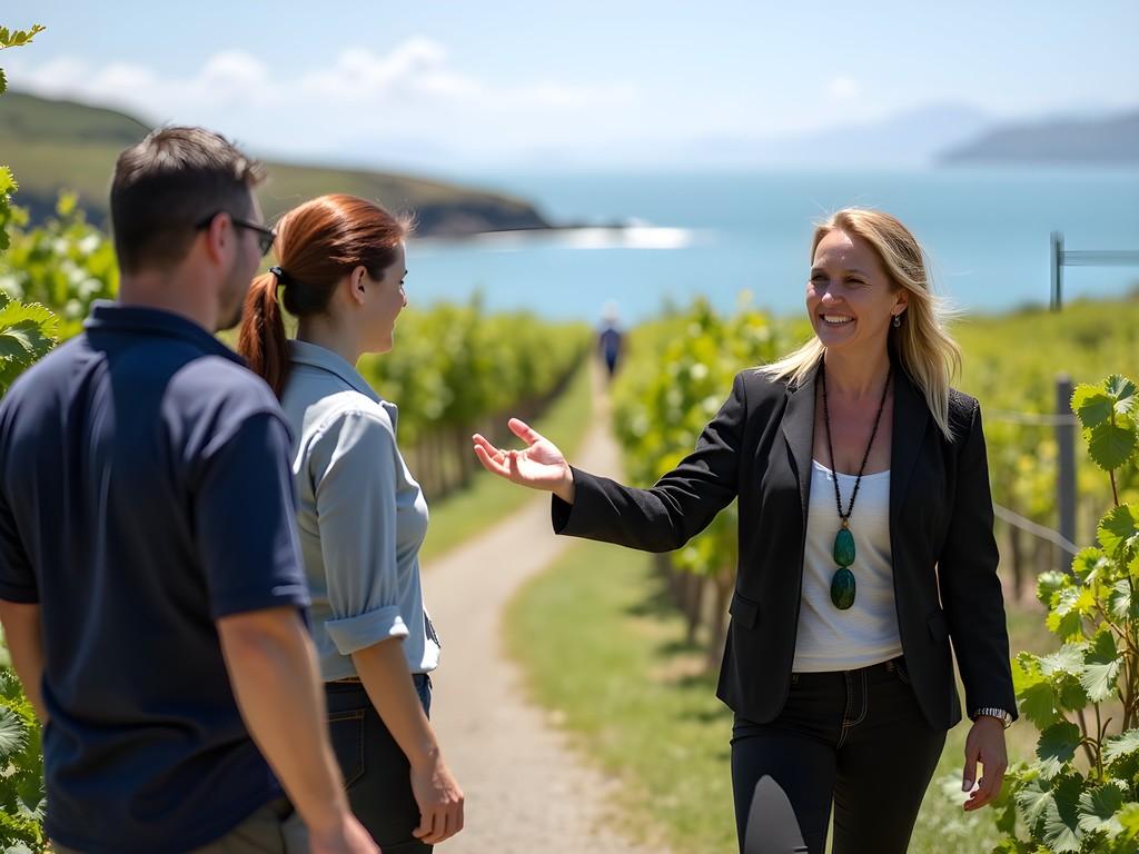Cultural ambassador from Auckland boutique hotel guiding guests through personalized local experience