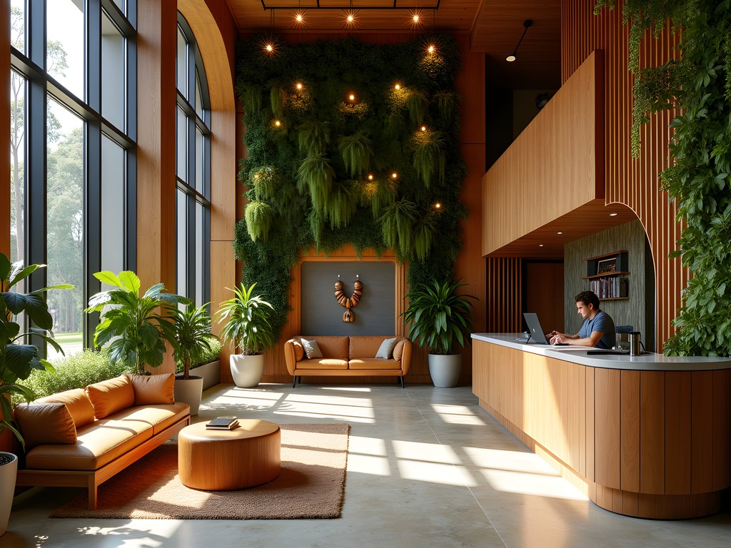 Sustainable boutique hotel in Melbourne featuring repurposed materials and vertical garden walls