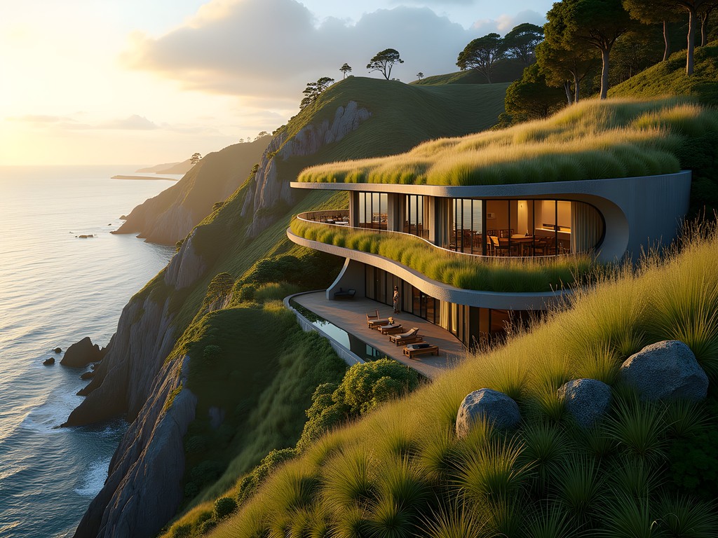 Donkey Bay Inn eco-luxury accommodation with living roof and sea views
