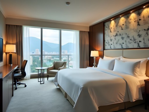 Luxury suite at JW Marriott Caracas with mountain view