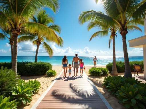 Direct beach access pathway from Courtyard Isla Verde Beach Resort to Isla Verde Beach