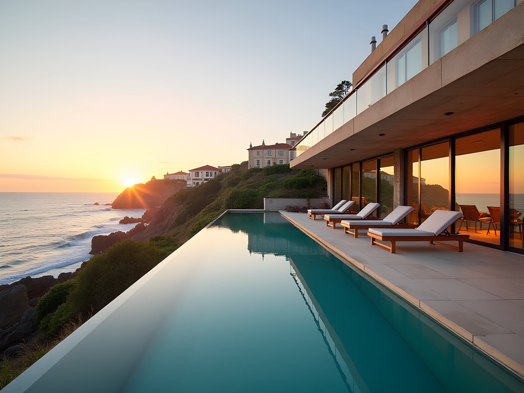 Luxury oceanfront hotel in Cascais with infinity pool overlooking Atlantic