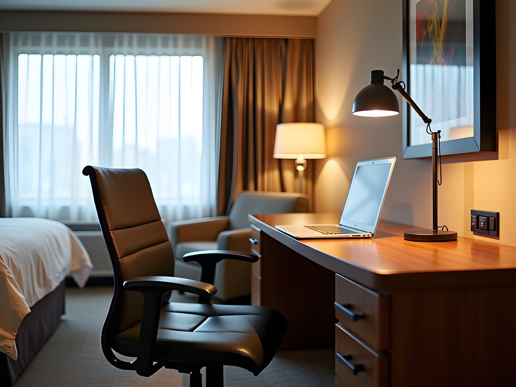 Modern business hotel workspace in Elizabeth, NJ hotel