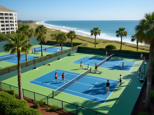 Family tennis lesson at Hilton Head Island Beach & Tennis Resort courts
