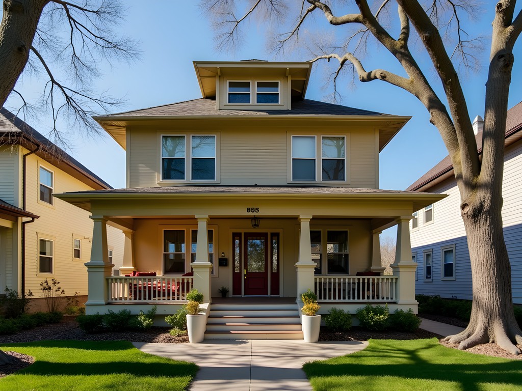 Exterior view of Brown Street Inn, a historic Craftsman-style B&B in Iowa City