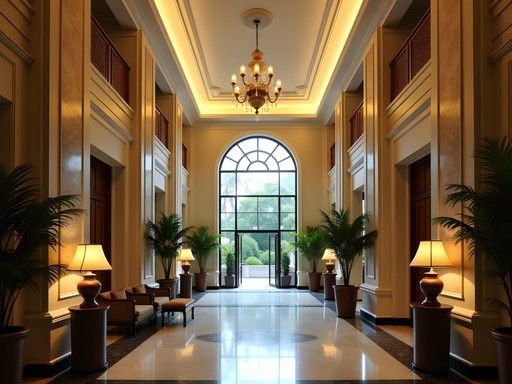 The Hermitage Jakarta's colonial architecture featuring art deco elements and elegant lobby