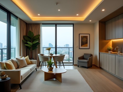 Spacious apartment-style accommodation at Kemang Icon by Alila featuring contemporary design and full kitchen