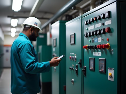 Modern backup power system at a Lagos business hotel ensuring continuity for travelers