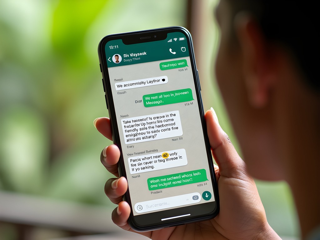 Person booking accommodation in Lelydorp via WhatsApp showing local communication style