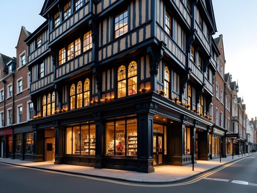 The iconic Tudor-revival facade of Liberty London department store