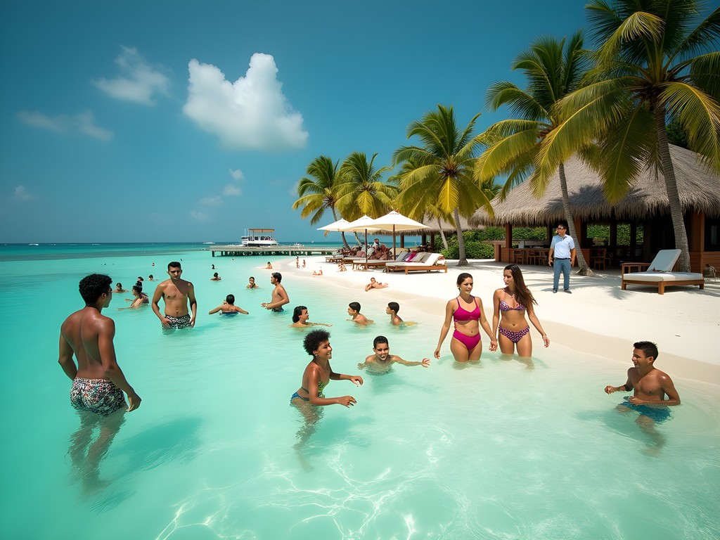 Anthropologist documenting cultural interactions at premium Maafushi property