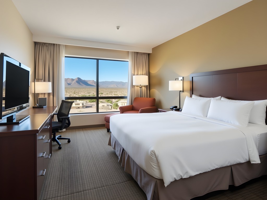 Holiday Inn Express room with mountain views in Mesquite, Nevada
