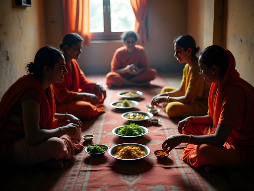 Shared meal with local family at a Rishikesh homestay