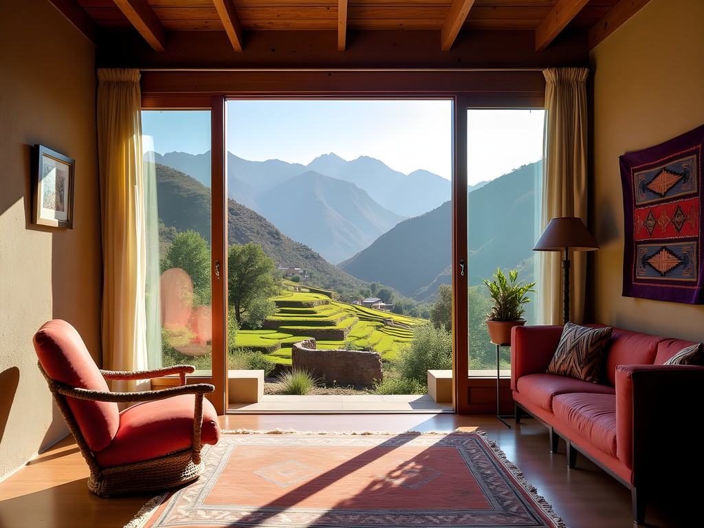 Boutique accommodation in indigenous Quechua community in Peru's Sacred Valley with traditional architecture and sustainable features