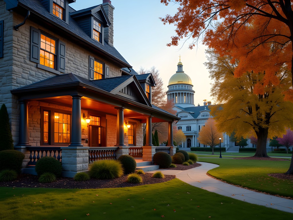 Accommodation near Notre Dame campus with the Golden Dome visible in the background