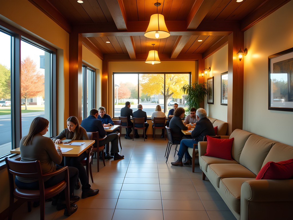 Comfortable budget accommodation in South Bend with group gathering space