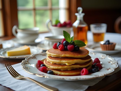 Gourmet breakfast with local Vermont ingredients at The Tremont House B&B in St. Albans