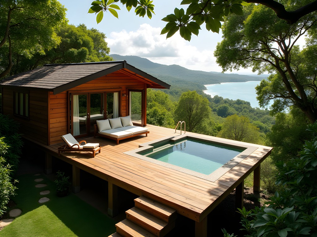 Sustainable luxury hillside suite with private pool at Hermitage Bay eco-resort in Antigua