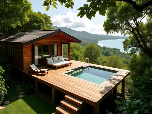 Sustainable luxury hillside suite with private pool at Hermitage Bay eco-resort in Antigua