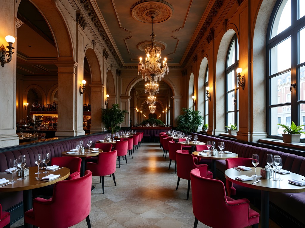 Elegant Bonnie's restaurant in Bank Hotel Stockholm with original banking hall architecture and modern design elements