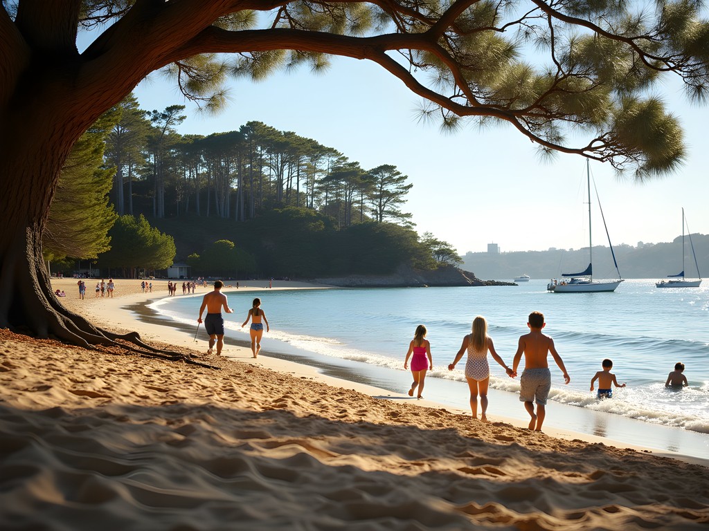 Family afternoon at Balmoral Beach on Sydney's North Shore