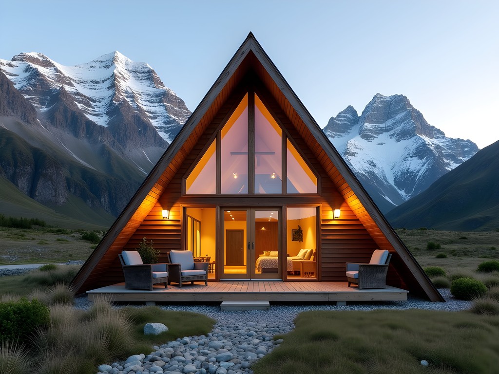 Wooden cabin accommodation in the Martial Mountains near Ushuaia