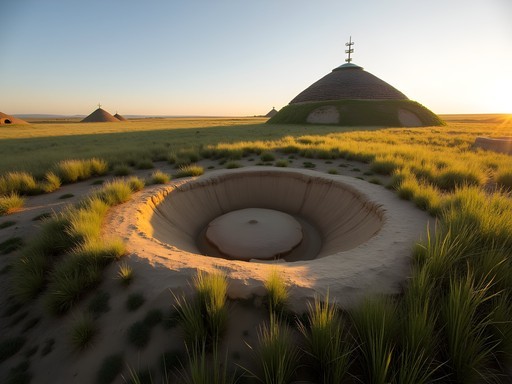 Archaeological remains at Knife River Indian Villages National Historic Site