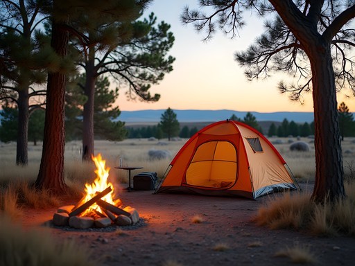 Budget camping at Theodore Roosevelt National Park with badlands view