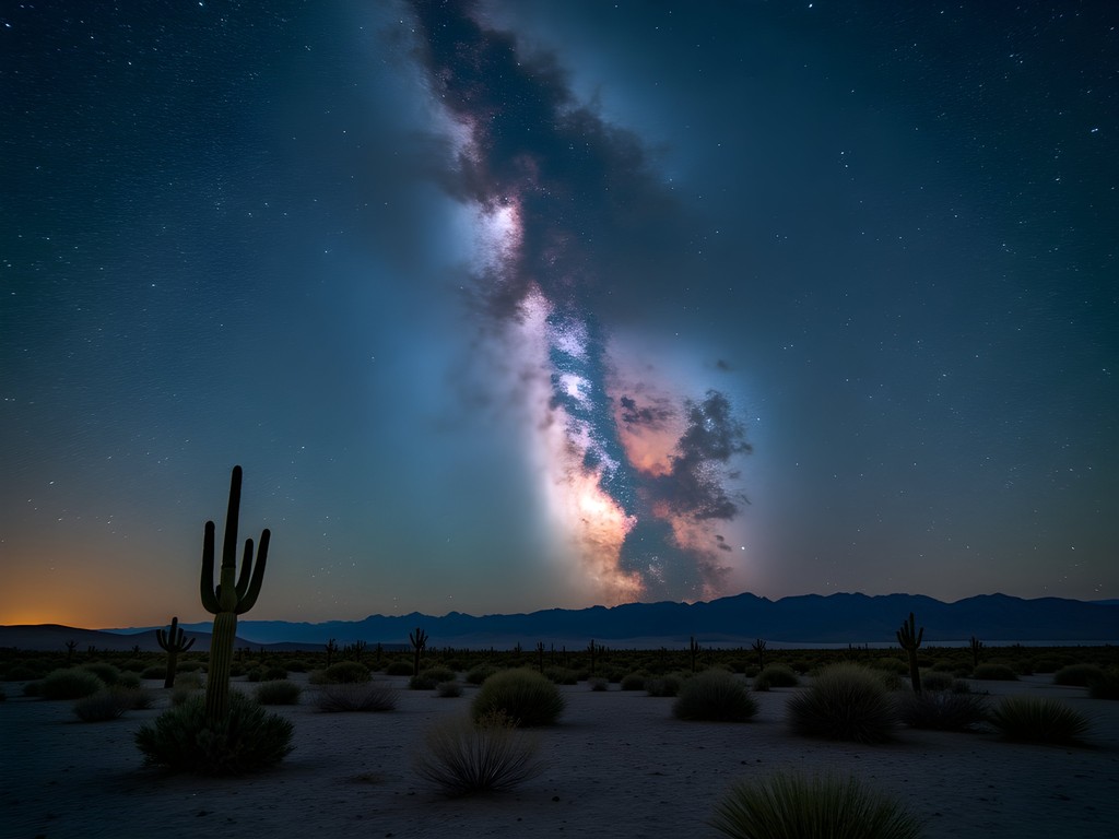 Spectacular Milky Way visible over Fernley's desert landscape