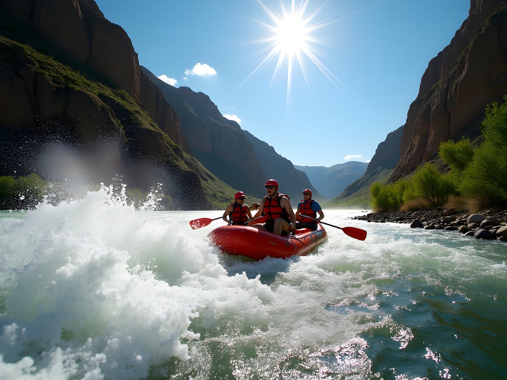 Whitewater rafting on the Missouri River near Great Falls, Montana
