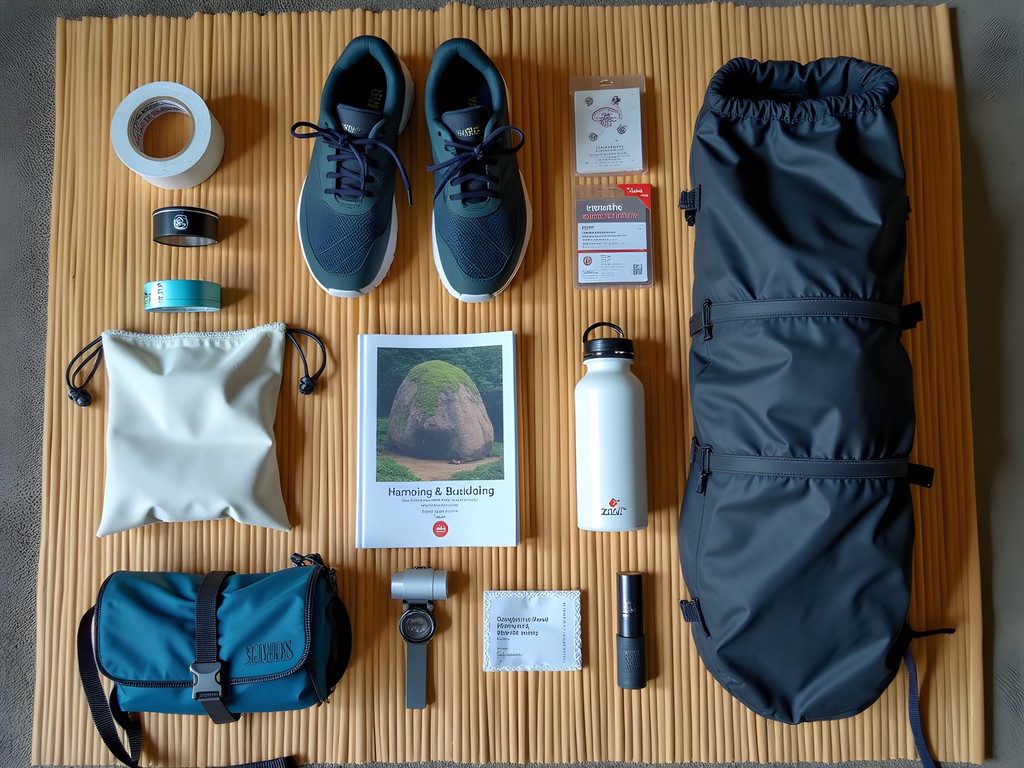 Essential budget climbing gear layout for Hampi bouldering trip
