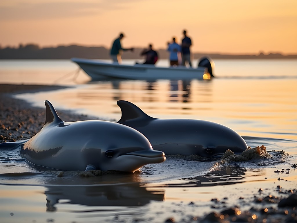 Dolphin research expedition off Hilton Head Island with Atlantic Bottlenose dolphins