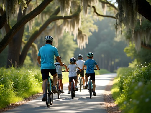 Family ecological bike tour through diverse habitats on Hilton Head Island