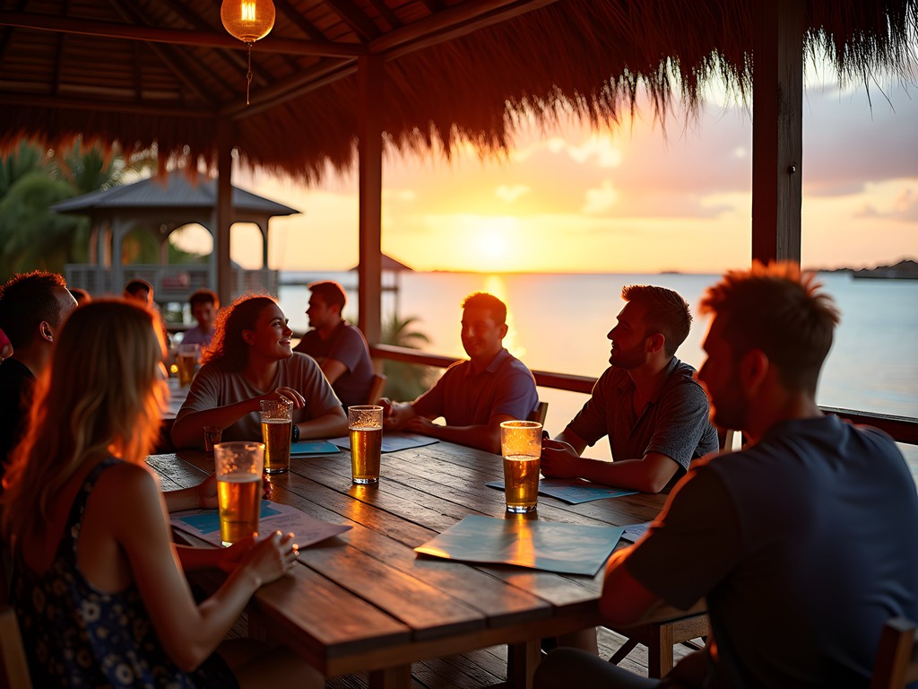 Sunset view from dive lodge in Luganville, Vanuatu