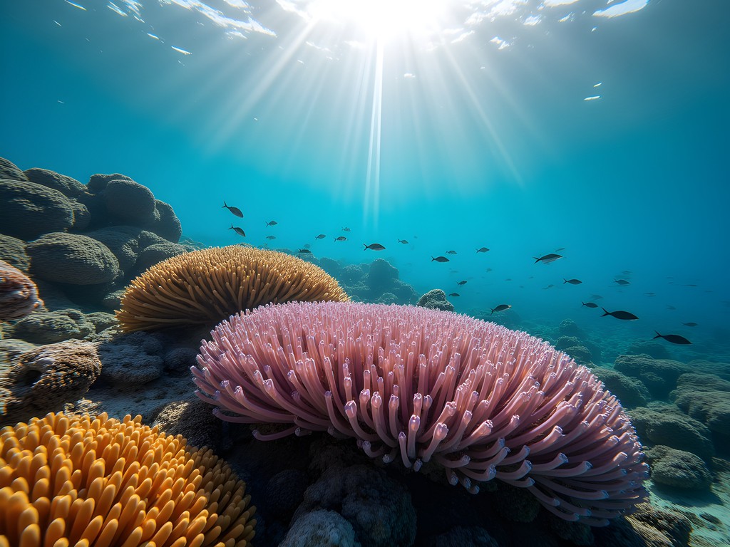 Vibrant coral garden with diverse marine life on Majuro's outer reef