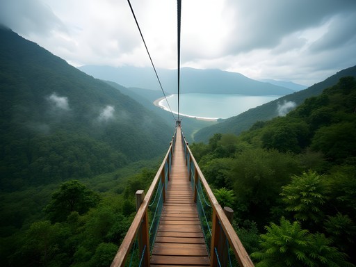 View from zipline platform in Manuel Antonio rainforest