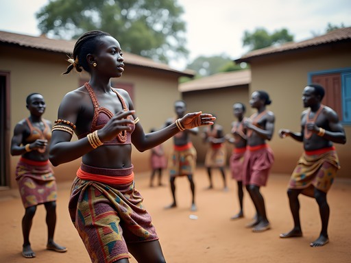 Traditional Luba dance lesson with local performers in Mbuji-Mayi