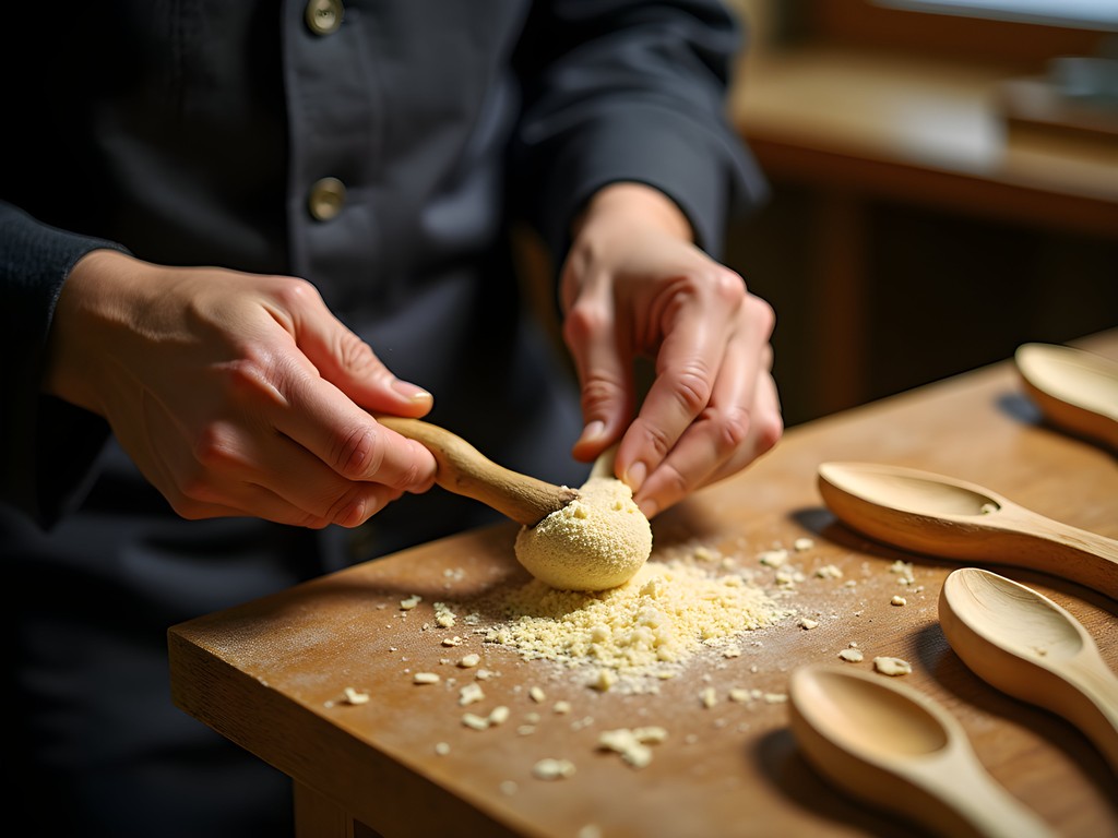 Traditional shakushi rice scoop carving workshop on Miyajima Island