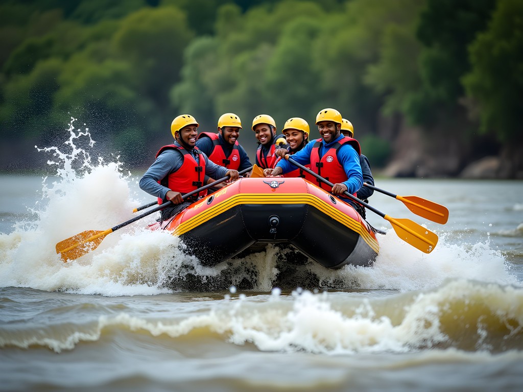 White water rafting expedition on the Tana River near Nairobi