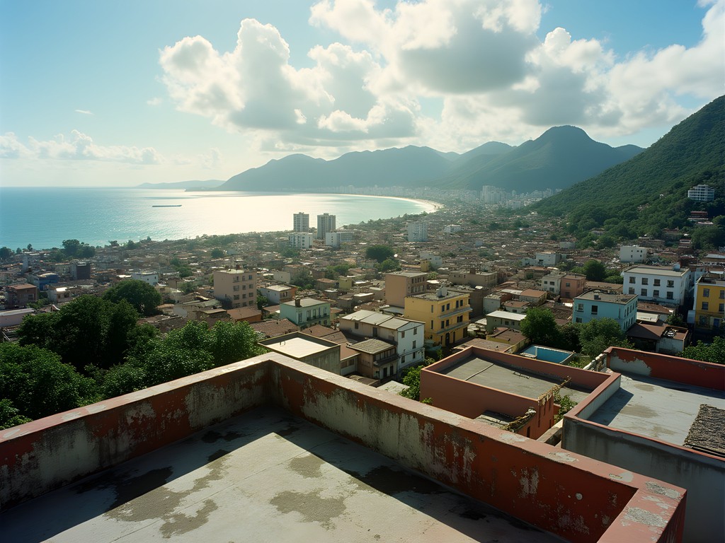 Panoramic view from Rocinha favela overlooking Rio de Janeiro