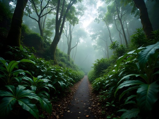 Hiking through lush trails in Tijuca National Park rainforest