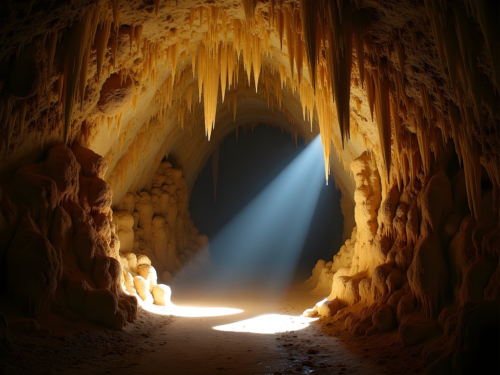 Limestone formations inside Catawba Ridge Cave near Rock Hill, South Carolina
