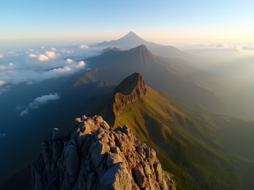 Panoramic view from the summit of Cerro Chirripó showing both Pacific and Caribbean coasts