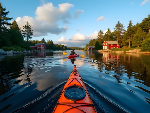 Sea kayaking through Stockholm's inner archipelago islands