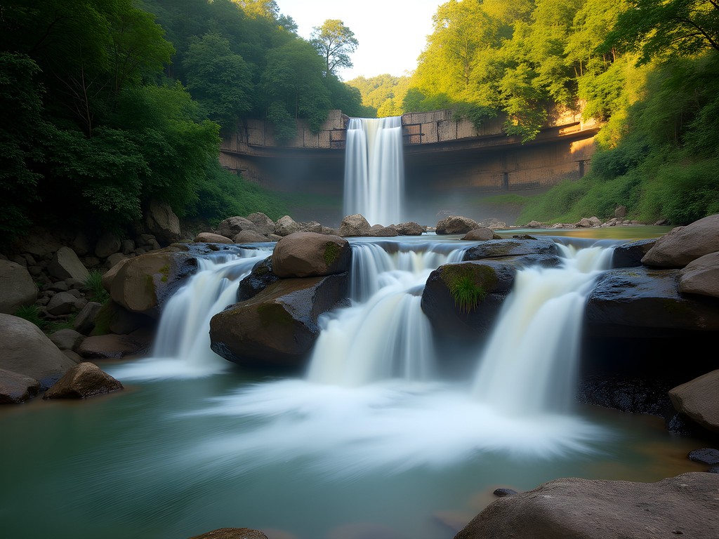 Multi-tiered Tad Xay Waterfall in Phou Khao Khouay National Park