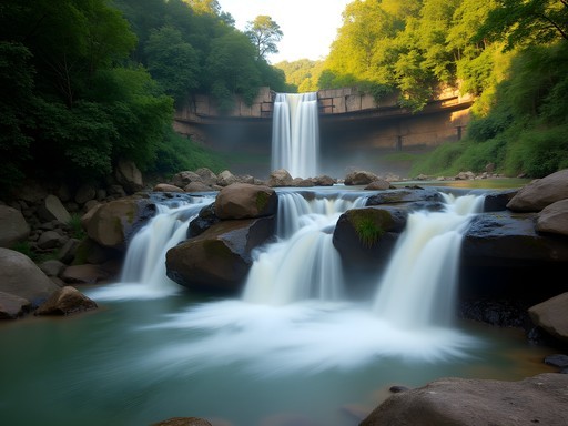 Multi-tiered Tad Xay Waterfall in Phou Khao Khouay National Park