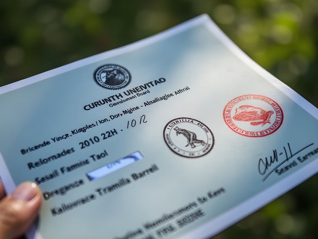 Official Rwanda gorilla trekking permit with park logo and holographic security features
