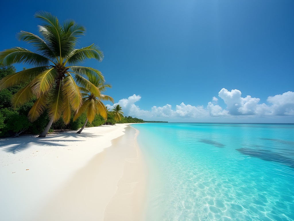 Pristine untouched beach on a conservation islet in Funafuti Atoll