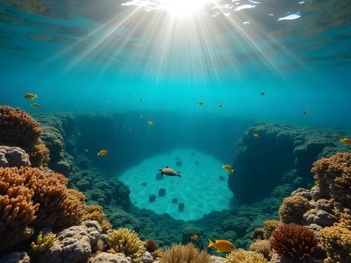 Crystal clear waters and coral reefs at Tranquility Cove in Georgetown